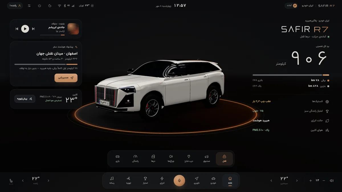 Safir R7 HMI website preview